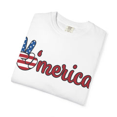 'Merica Peace Sign T-shirt – Patriotic 4th of July USA Graphic Tee