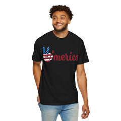 'Merica Peace Sign T-shirt – Patriotic 4th of July USA Graphic Tee