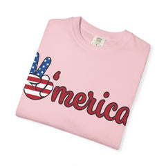 'Merica Peace Sign T-shirt – Patriotic 4th of July USA Graphic Tee