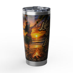 20oz Tumbler — Hawaiian Hula Sunset 'Life Begins' Travel Cup