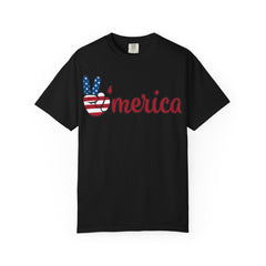 'Merica Peace Sign T-shirt – Patriotic 4th of July USA Graphic Tee
