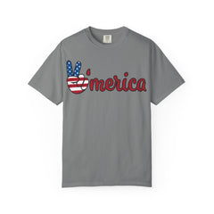 'Merica Peace Sign T-shirt – Patriotic 4th of July USA Graphic Tee