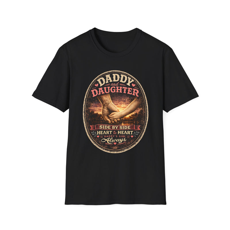 Daddy and Daughter T-Shirt — 'Side by Side, Heart to Heart' Father-Daughter Tee