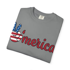 'Merica Peace Sign T-shirt – Patriotic 4th of July USA Graphic Tee