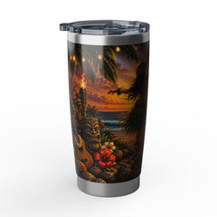 20oz Tumbler — Hawaiian Hula Sunset 'Life Begins' Travel Cup