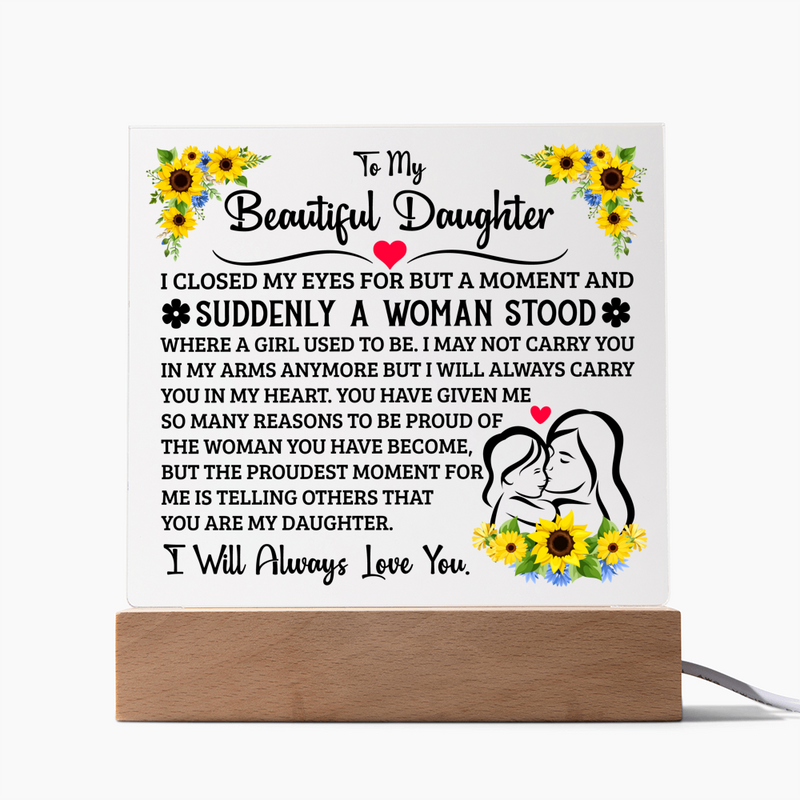 To My Daughter – Acrylic Square